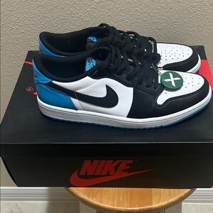 Nike Jordan 1 low Black Dark Powder Blue CZ0790-104